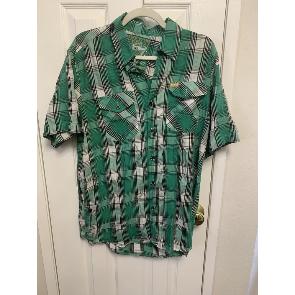Dixxon Flannel Co The Grafton Street Bamboo Short Sleeve Plaid Shirt Mens XL